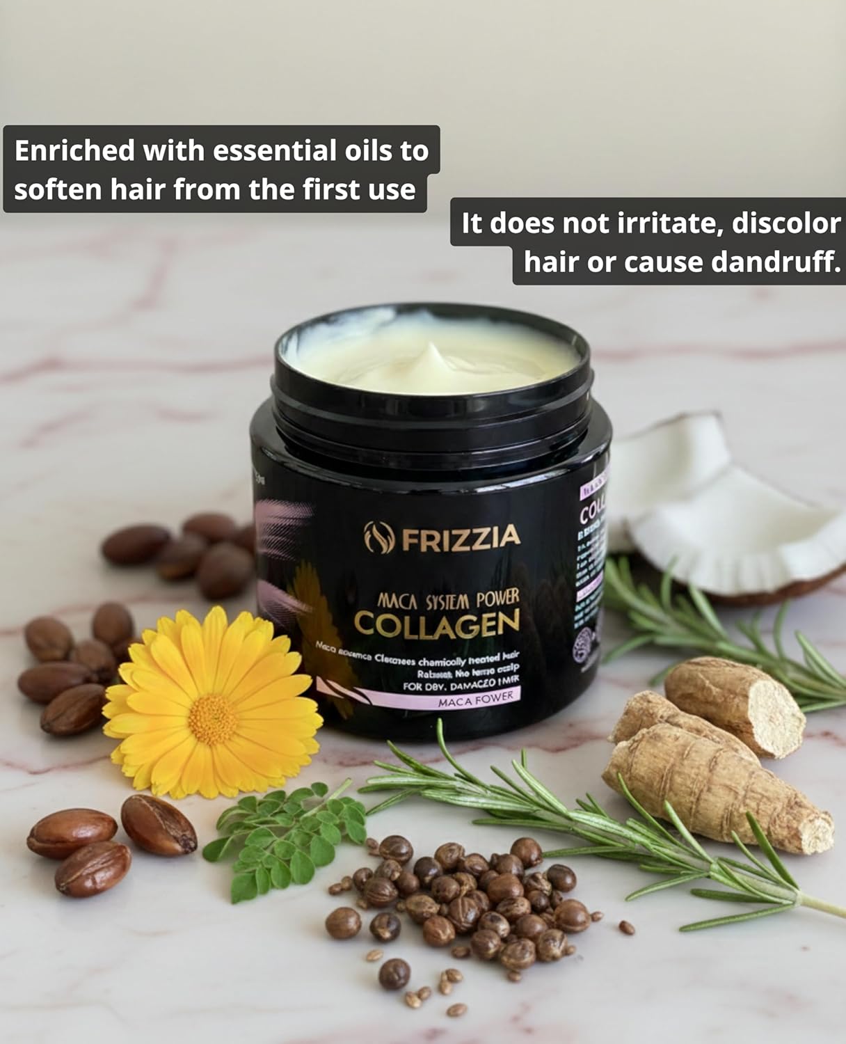 Frizzia Mascarilla capilar ULTRA Colágeno, FÁCIL de usar. Con aceit...