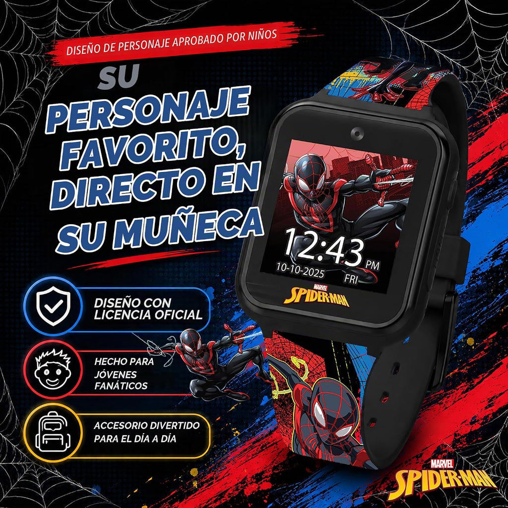 Reloj inteligente Marvel Spider-Man para niños: características div...