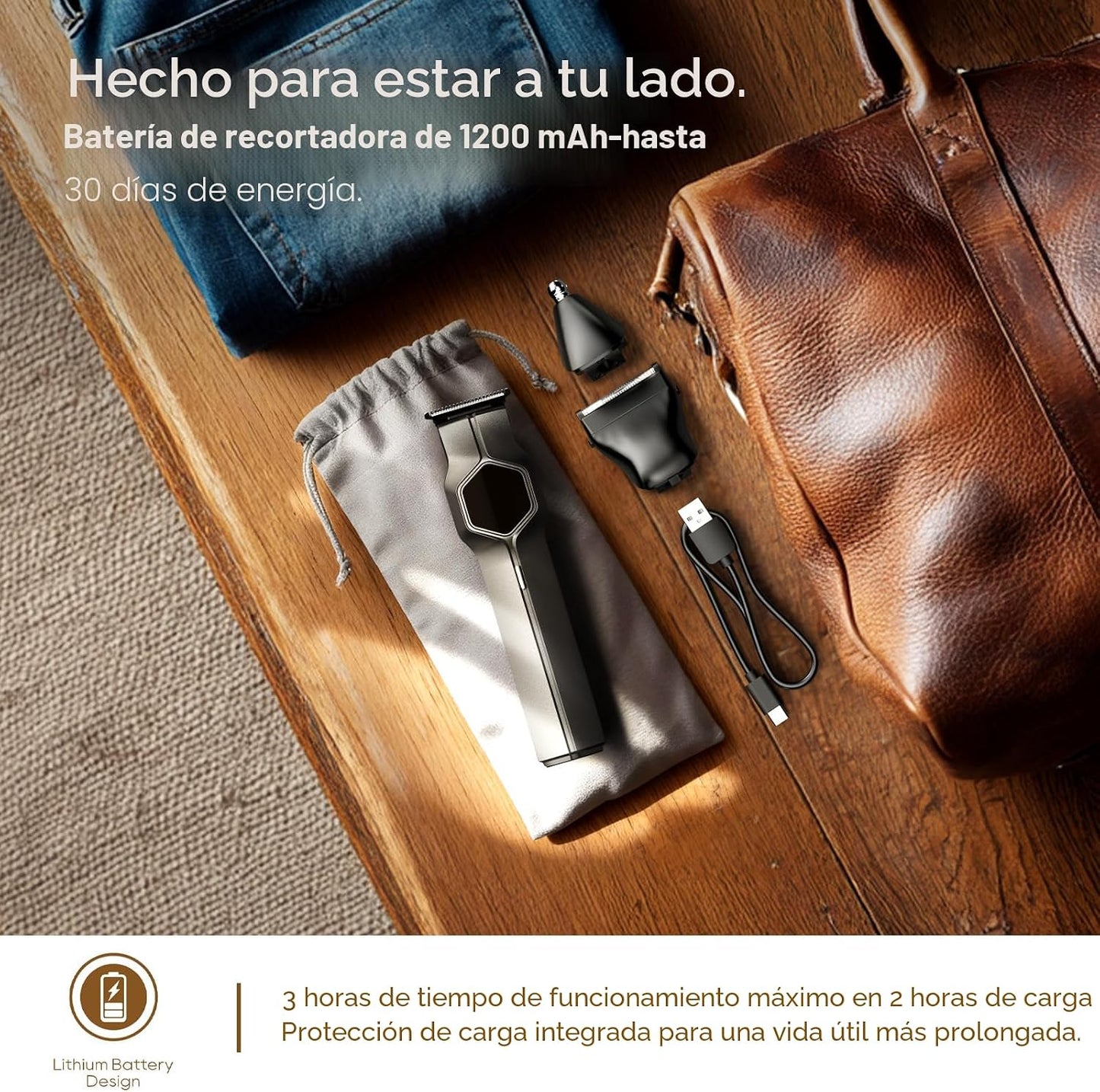 TRIMX - Recortadora de barba para hombres, cabezales magnéticos ree...