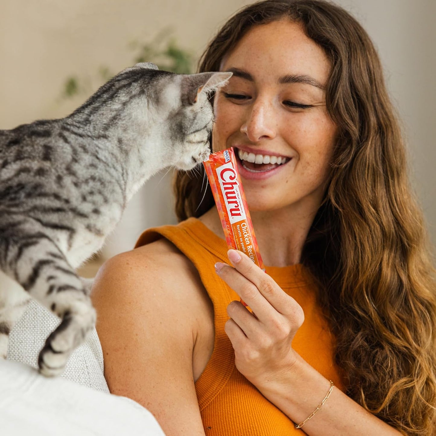 INABA Churu - Golosinas para gatos, puré cremoso para lamer y expri...