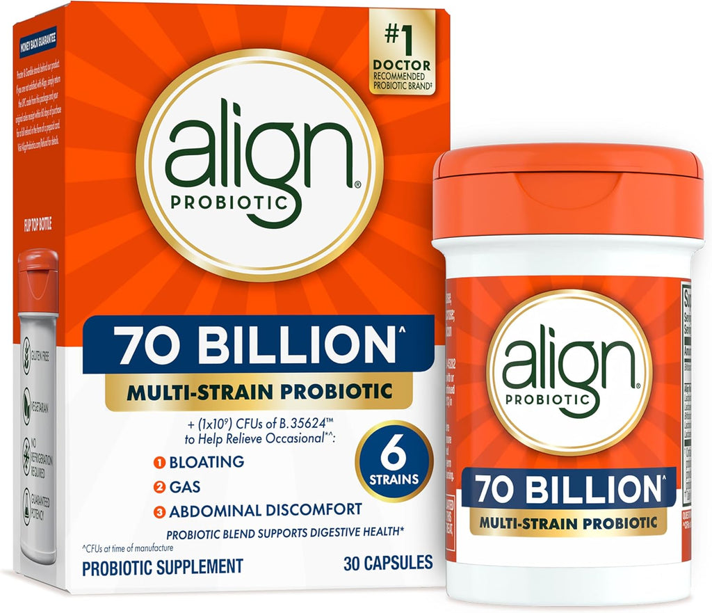 Align Probióticos, 70 mil millones de UFC, mezcla de 6 cepas, probi...