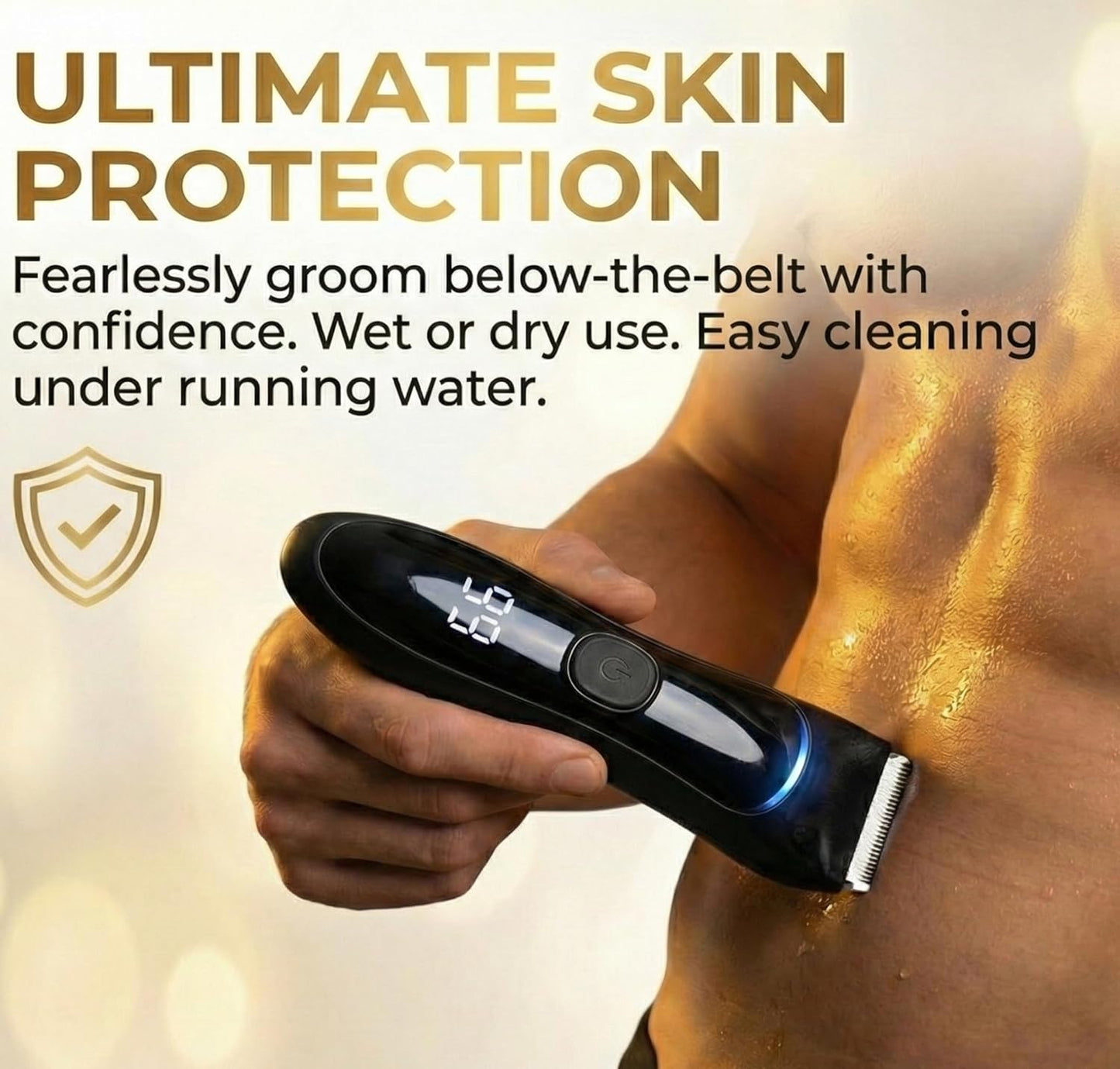 Bekhic Manscape - Cortadora de pelo para ingle y cuerpo para hombre...