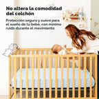 2 paquetes de protector de colchón ajustado impermeable para cuna -...