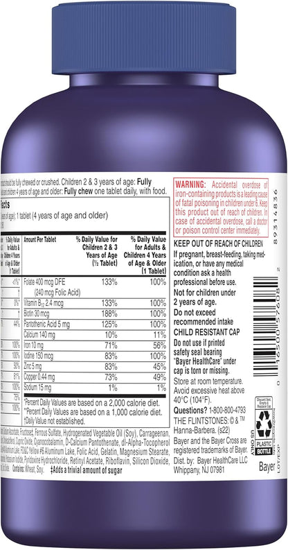 Flintstones Vitamins Vitaminas masticables para niños, multivitamín...