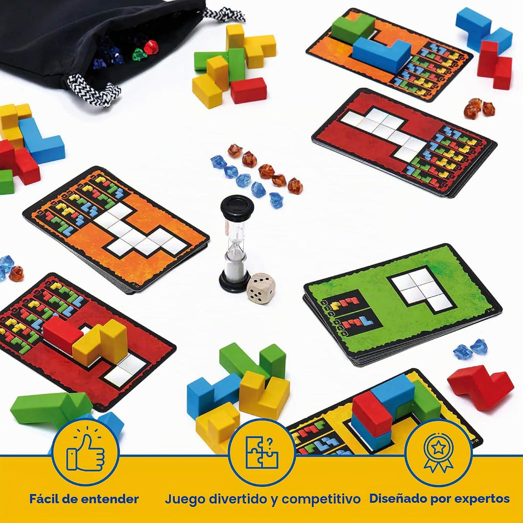 Ubongo 3D | Juego de rompecabezas geométrico con bloques tridimensi...