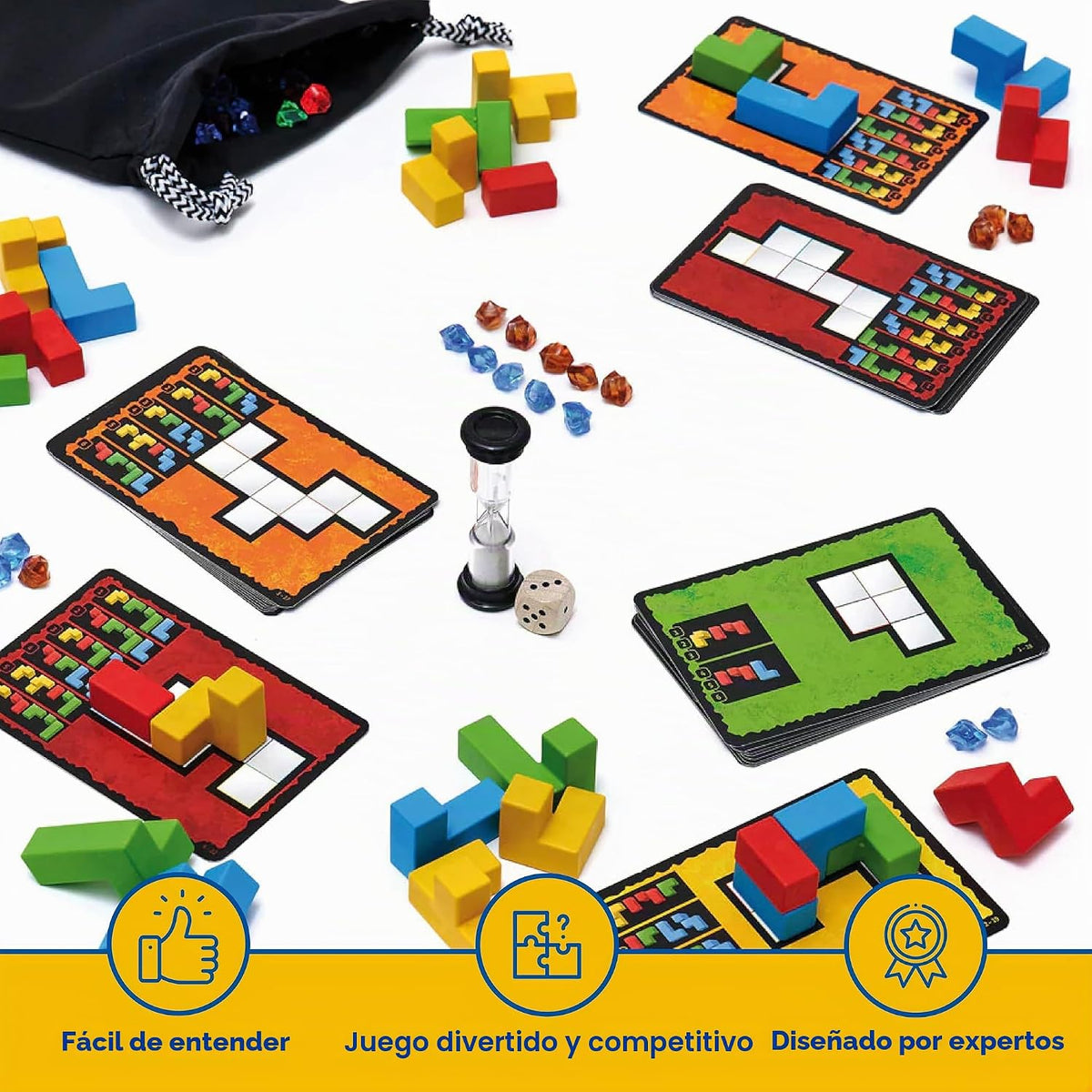 Ubongo 3D | Juego de rompecabezas geométrico con bloques tridimensi...