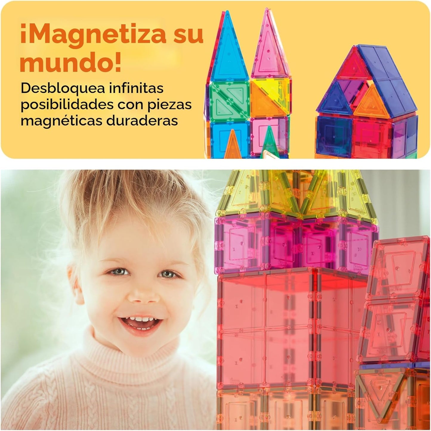 PicassoTiles - juego de 60 piezas de bloques de construcción magnét...