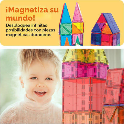 PicassoTiles - juego de 60 piezas de bloques de construcción magnét...
