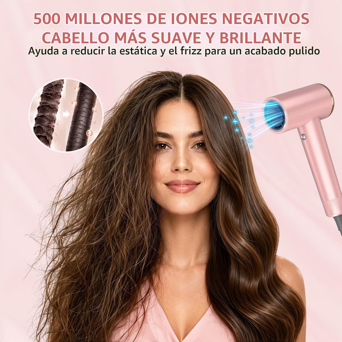 Secador de pelo iónico de alta velocidad Mythsight StyleVibe con 3...