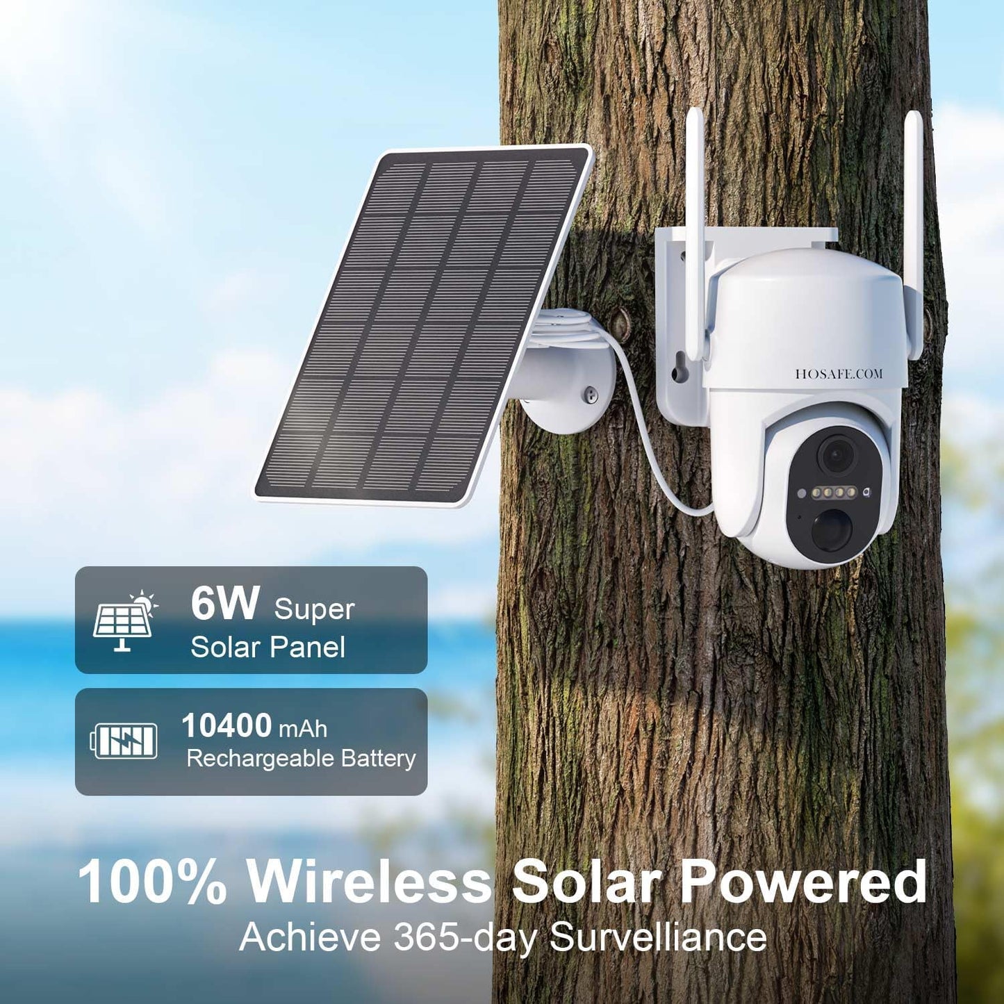 Cámara de seguridad solar celular 4G LTE inalámbrica para exteriore...