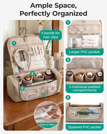 BAGSMART Organizador de herramientas para el cabello, bolsa de viaj...