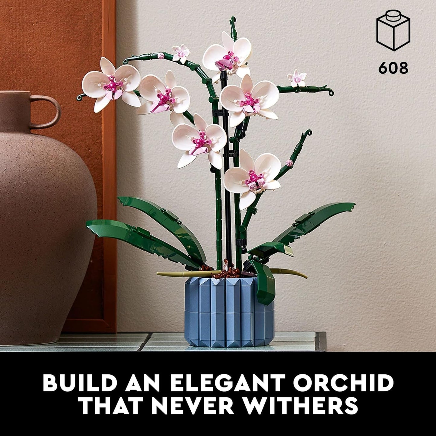 LEGO Botanicals Orchid - Juego de construcción de flores artificiales de interior para el hogar, cocina, decoración de escritorio, adultos a partir de 18 años, regalo para cumpleaños, 10311