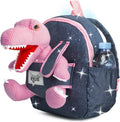 Naturally KIDS Mochila para niños pequeños con juguete de dinosauri...
