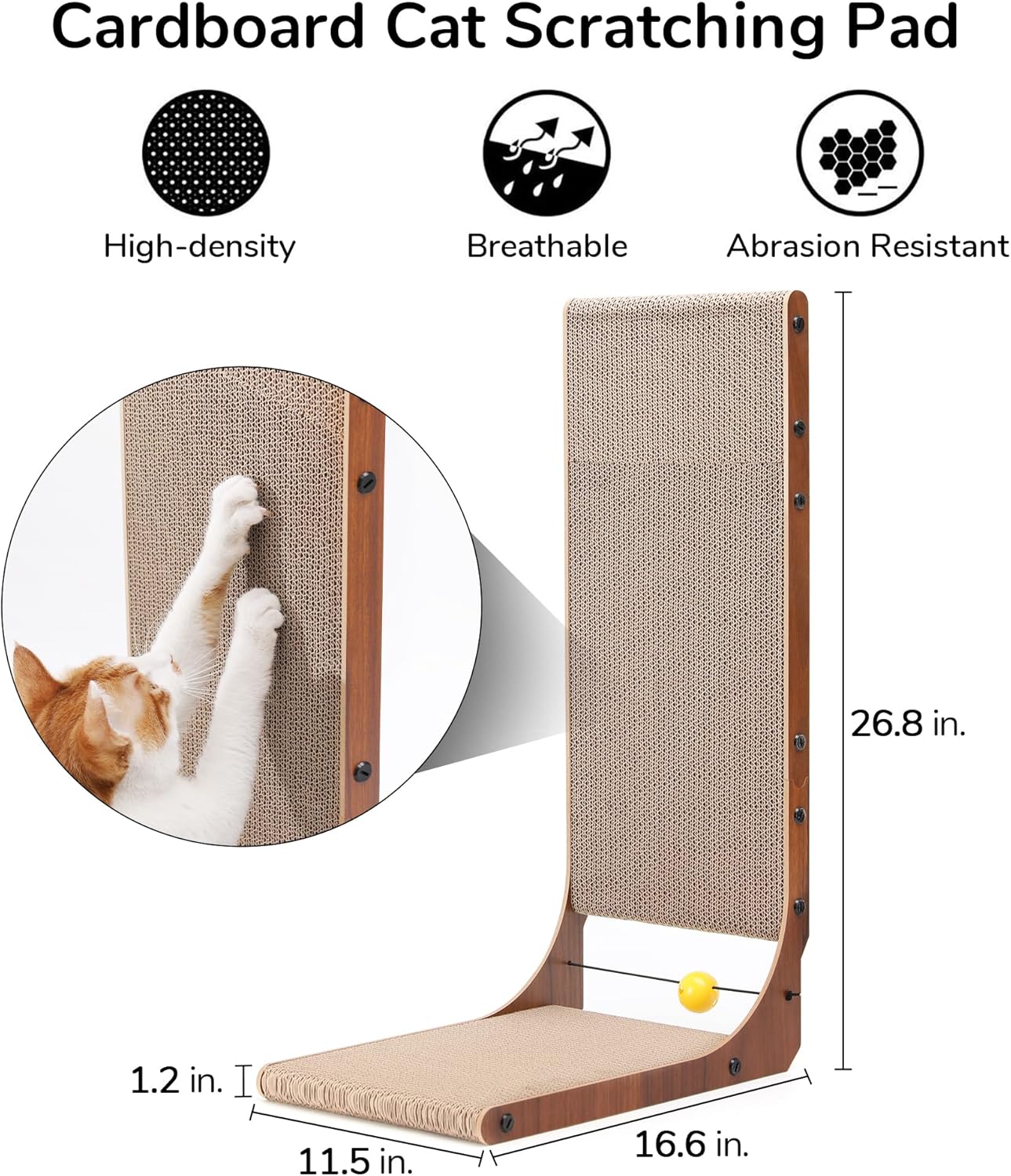 FUKUMARU Rascador para Gatos, Almohadilla para Rascar de 26.8 Pulga...