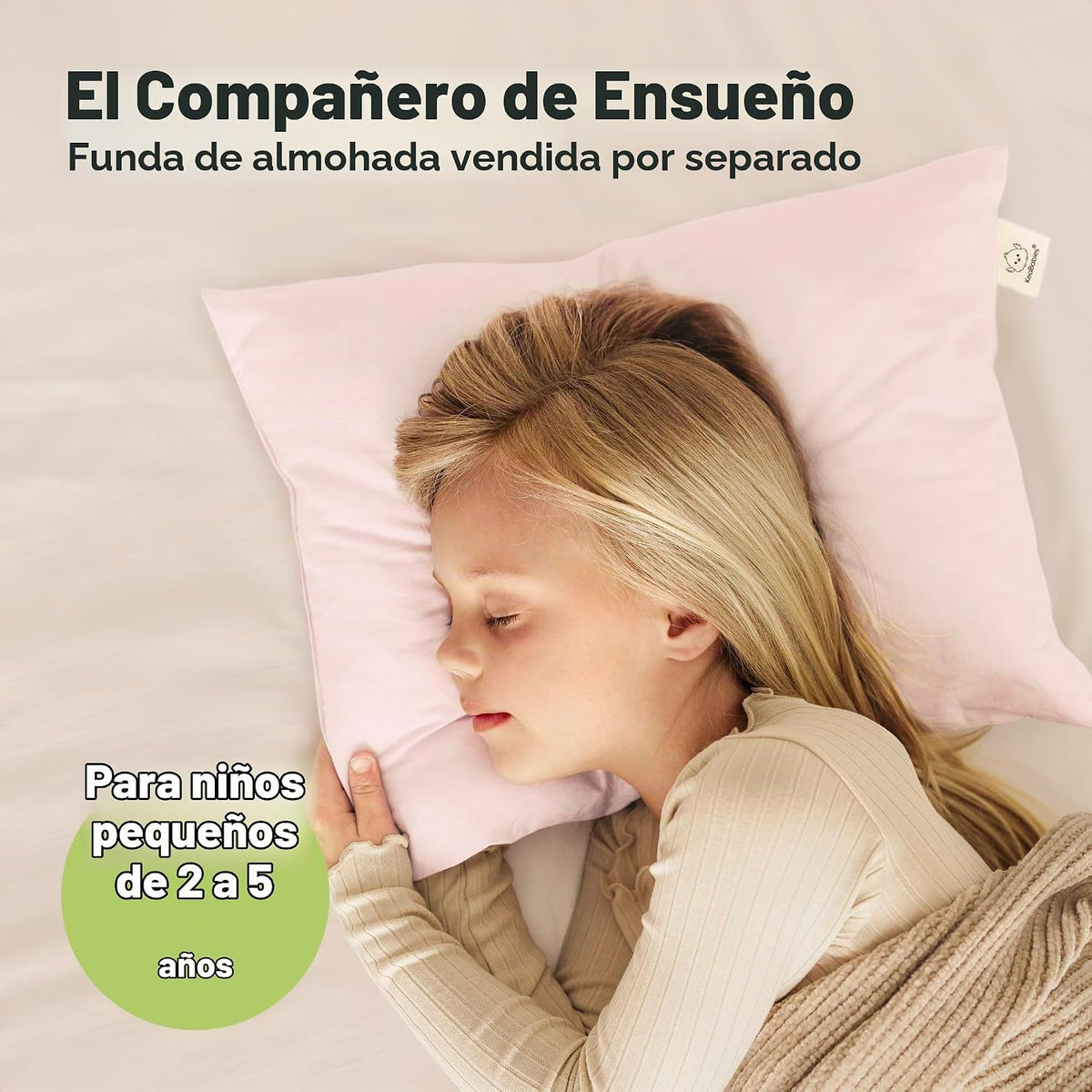 KeaBabies Paquete de 2 almohadas para niños de 2 años a 5,13 x 18 p...