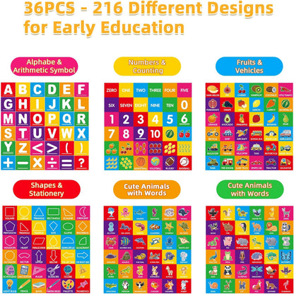 Bloques magnéticos para niños pequeños de 1 a 3, 1.4 pulgadas, bloques de construcción grandes, número ABC, juguetes de aprendizaje para niños de 1, 2, 3, 4, 5 años, juguetes educativos Montessori