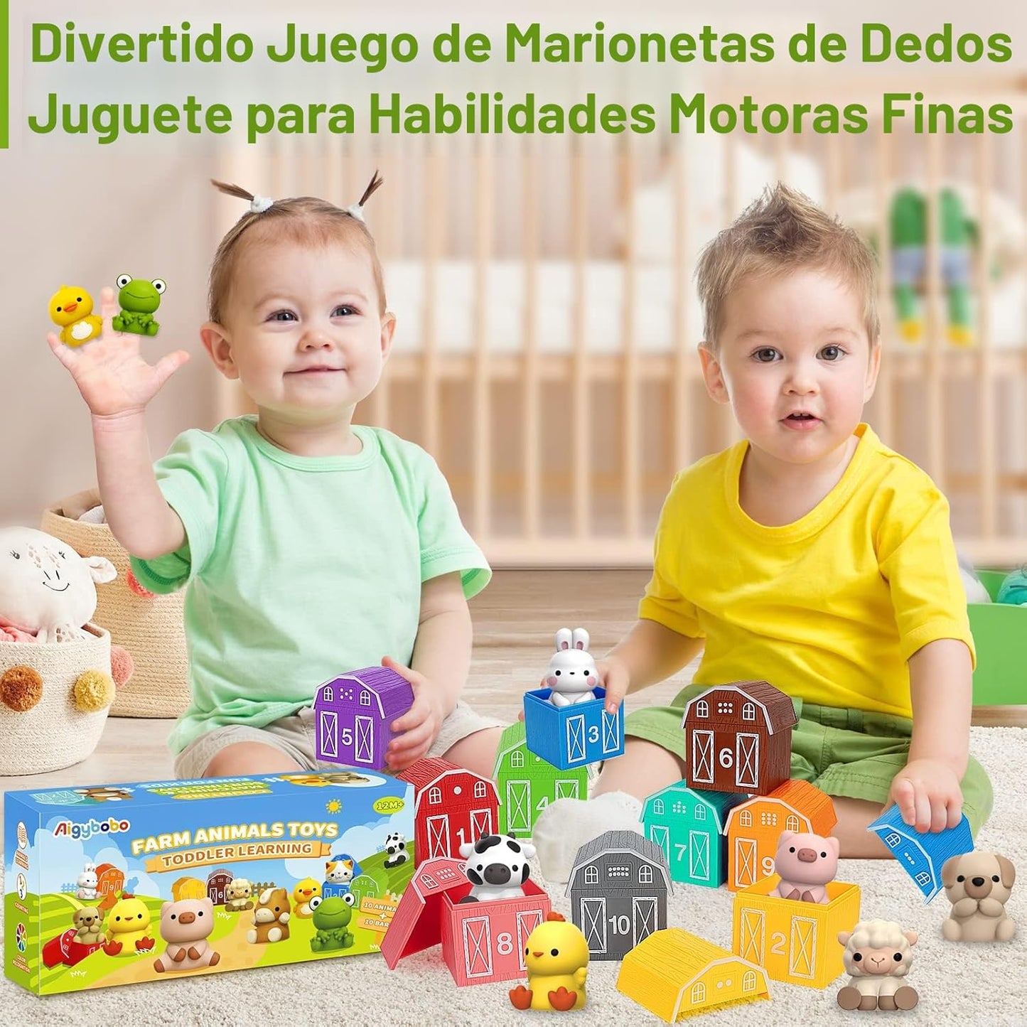 Juguetes de aprendizaje para niños de 1, 2, 3 años, 20 juguetes de...
