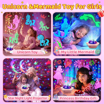 Juguetes de unicornio: 6 diapositivas + 96 proyecciones, proyector...