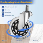 ANWBROAD Taburete redondo con ruedas de ajuste de altura resistente...