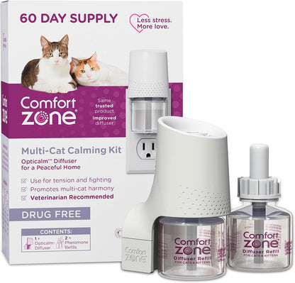 Kit Inicial de 60 Días Comfort Zone; 1 Difusor Multigato y 2 Recarg...