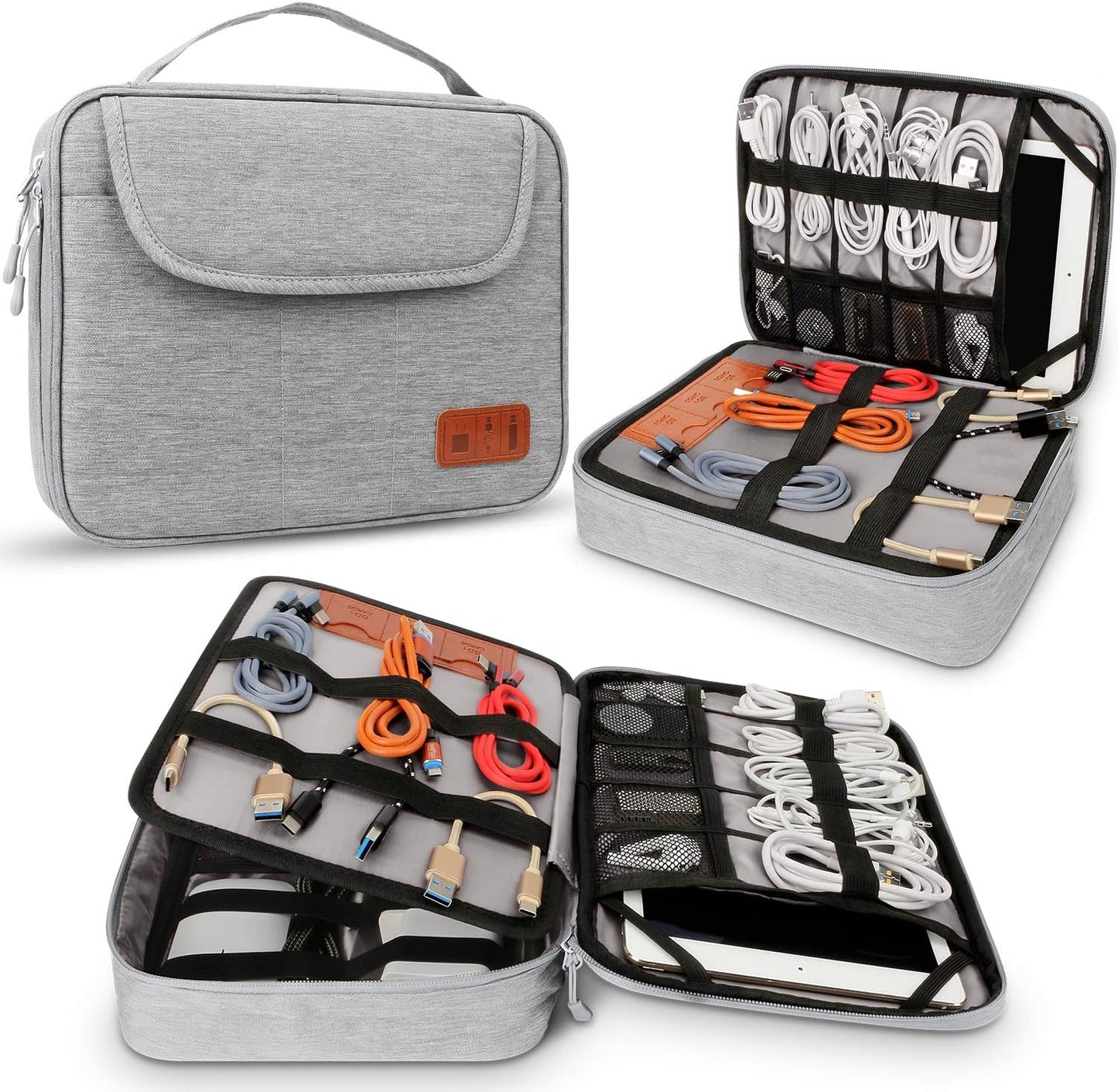 HOLIMET Bolsa organizadora de cables, bolsa de accesorios electróni...