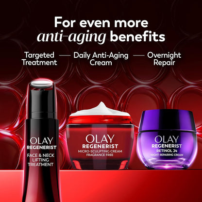 Olay Hidratante facial, crema regenerista microescultora para mujer...