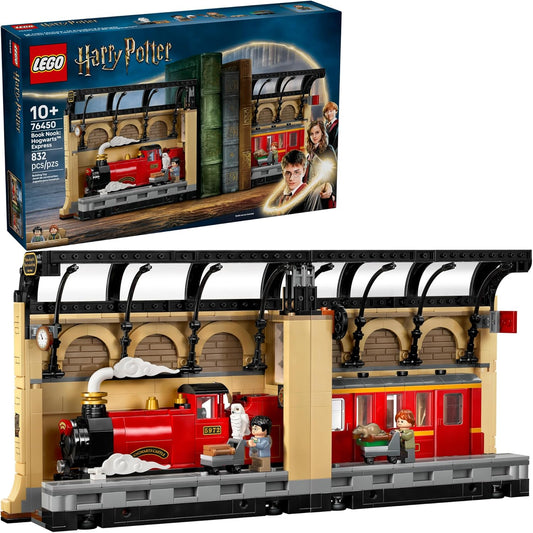 LEGO Harry Potter Book Nook: Hogwarts Express Building Set – Decoración de estante de dormitorio para niños, niñas y fanáticos, a partir de 10 años – Minifiguras coleccionables de Harry & Ron – Idea