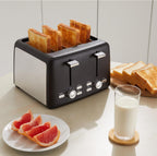 Amazon Basics Tostadora de 4 rebanadas, con 7 ajustes de tostado, r...