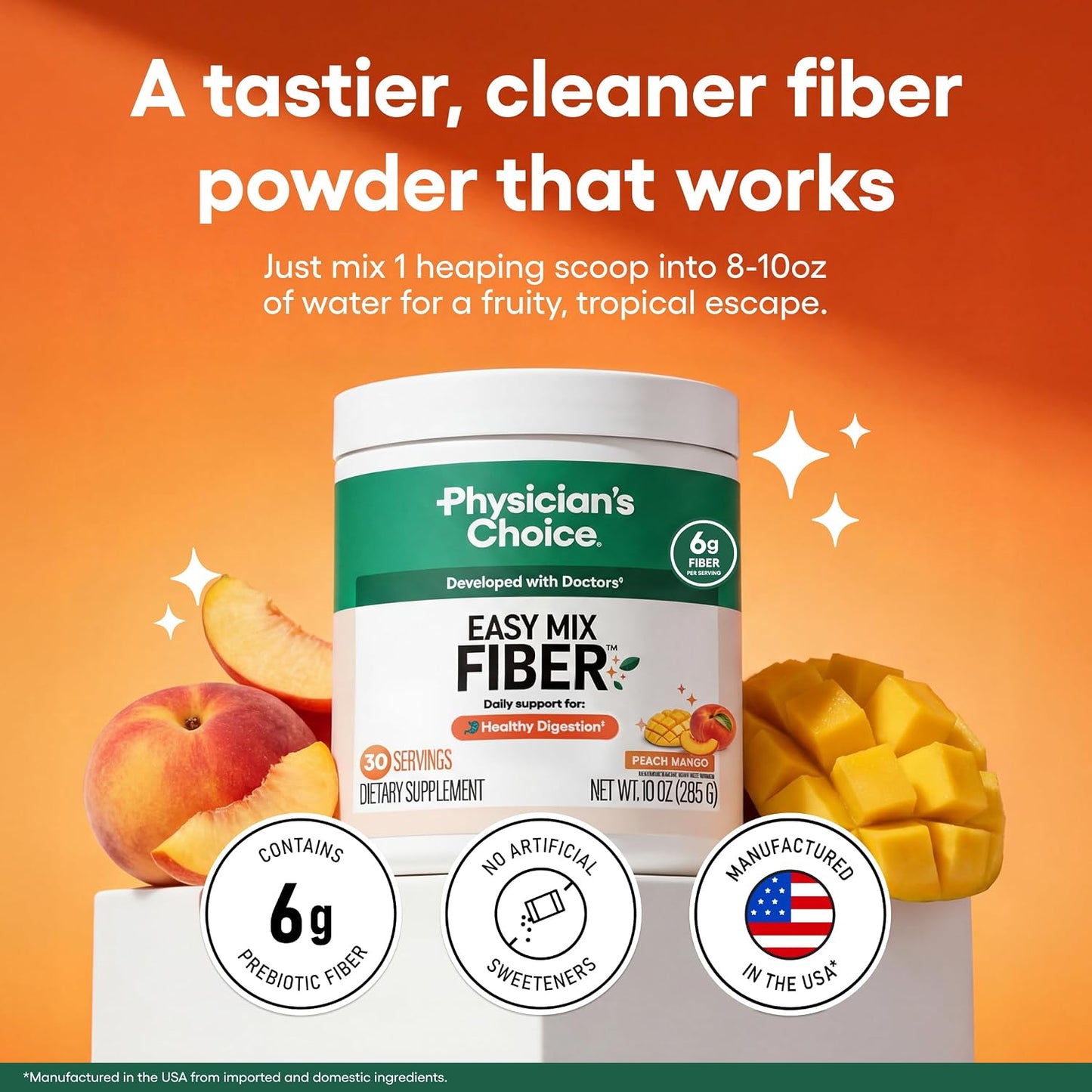 Physician's CHOICE Fibra Easy Mix para la salud digestiva y reg...