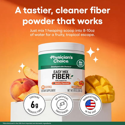 Physician's CHOICE Fibra Easy Mix para la salud digestiva y reg...