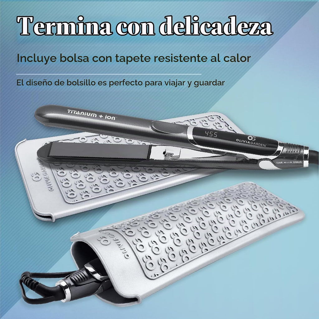 Plancha profesional Olivia Garden Titanium + Ion - Plancha de pelo...