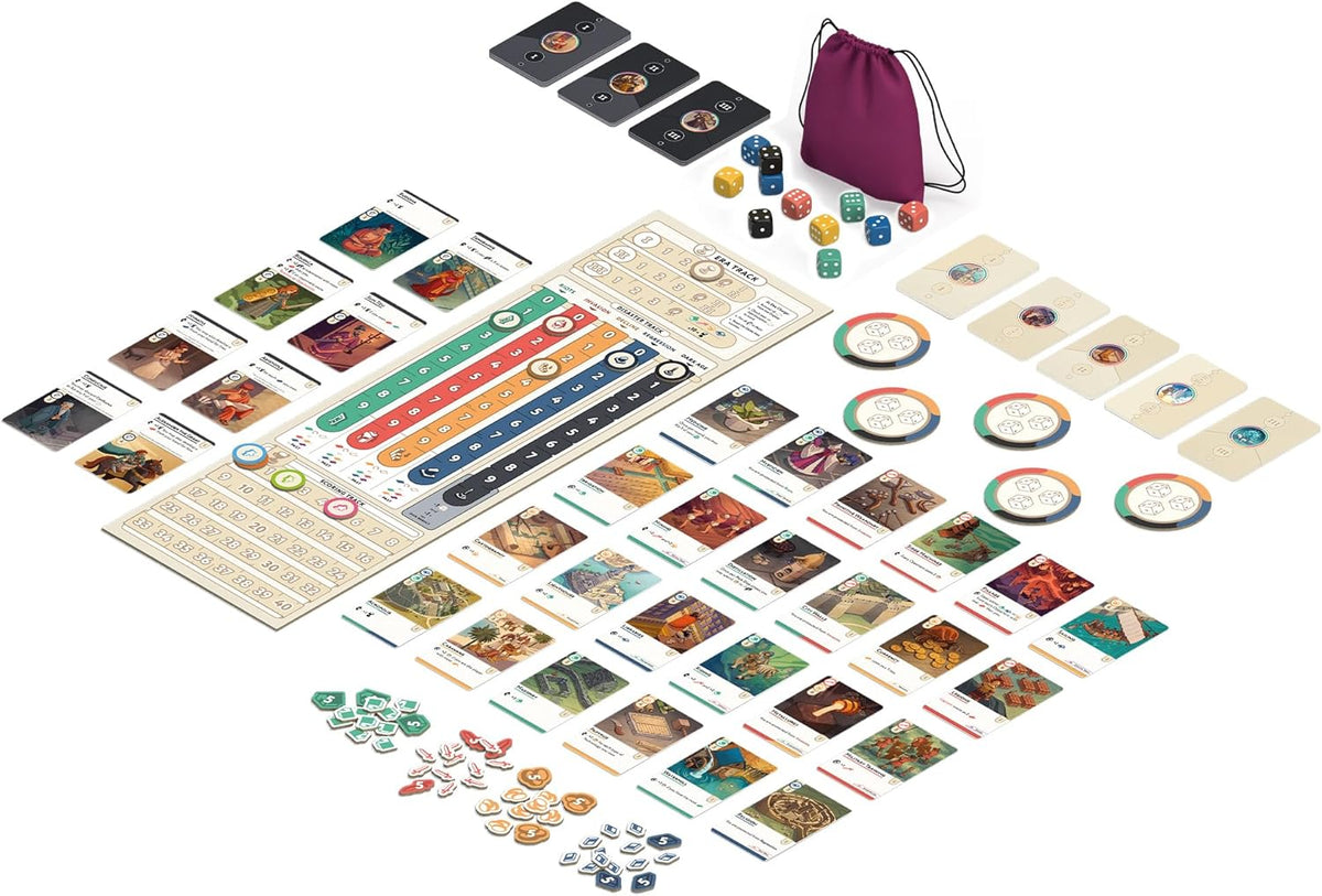 CMON Nova Era - Juego de mesa de construcción de civilización y estrategia económica, juego accesible para niños y adultos, a partir de 12 años, 2-4 jugadores, 60 minutos de tiempo de juego