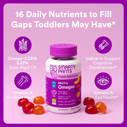 SmartyPants Gomitas Multivitamínicas para Niños Pequeños - Fórmula...