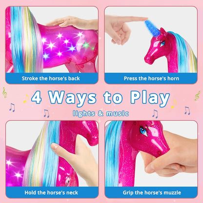 BETTINA Juego de muñecas grandes de unicornio y princesa con luces...