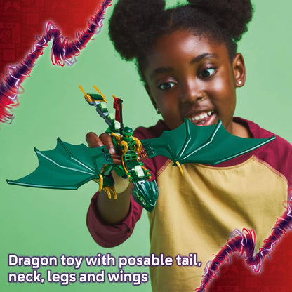 LEGO NINJAGO Juguete de Dragón del Bosque Verde de Lloyd - Juguete de Construcción de Juego Imaginativo para Niños y Niñas, Edades 6+ - Regalo de Cumpleaños para Niños - Figura de Dragón con 2