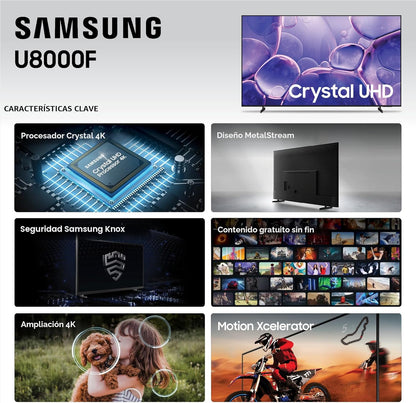 Samsung Smart TV Crystal UHD U8000F 4K de 85 pulgadas (modelo 2025)...