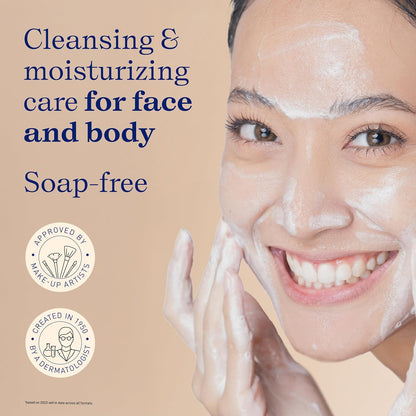 Embryolisse Leche en crema espumosa. Limpiador hidratante para rostro y cuerpo, sin jabón, fórmula vegana, 6.76 onzas líquidas