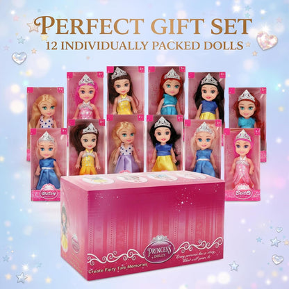 Liberty Imports Paquete de 12 Muñecas Pequeñas de Princesa Real - J...