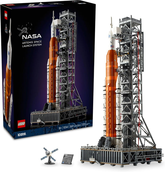 LEGO Icons NASA Artemis Space Launch System - Juego de construcción de modelo de cohete DIY para adultos, edades 18+ - Regalos para cumpleaños - Decoración única de dormitorio para amantes del espacio