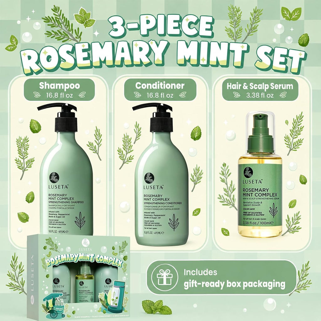 Luseta Rosemary Mint Set de regalo para mujer, cuidado refrescante...