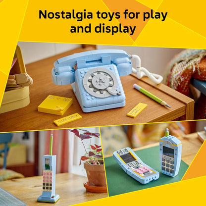 LEGO Creator 31174 - Teléfono retro 3 en 1 para niños, decoración del hogar para dormitorio o habitación de los niños, juguete de construcción y juego de aprendizaje para niñas y niños, a partir de 8