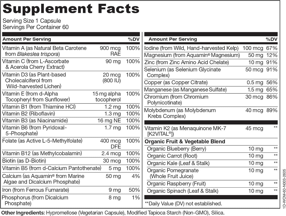 Naturelo Multivitamina de un día para mujeres, 1 | Apoyo energético...