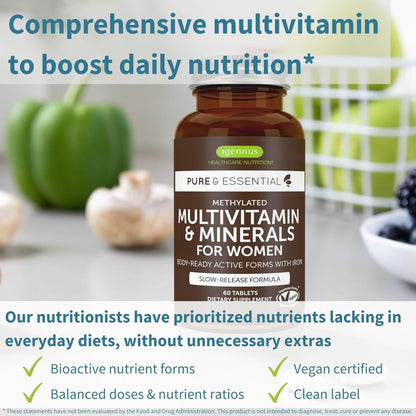 Igennus Multivitamínico Metilado de Alta Potencia para Mujeres, Ing...