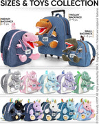 Naturally KIDS Mochila para niños pequeños con juguete de dinosauri...