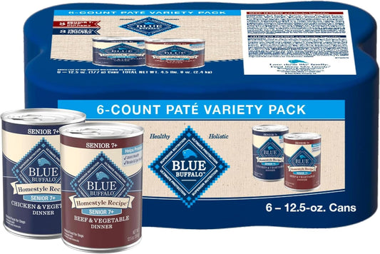 Blue Buffalo Homestyle Recipe Alimento Húmedo para Perros Senior, H...
