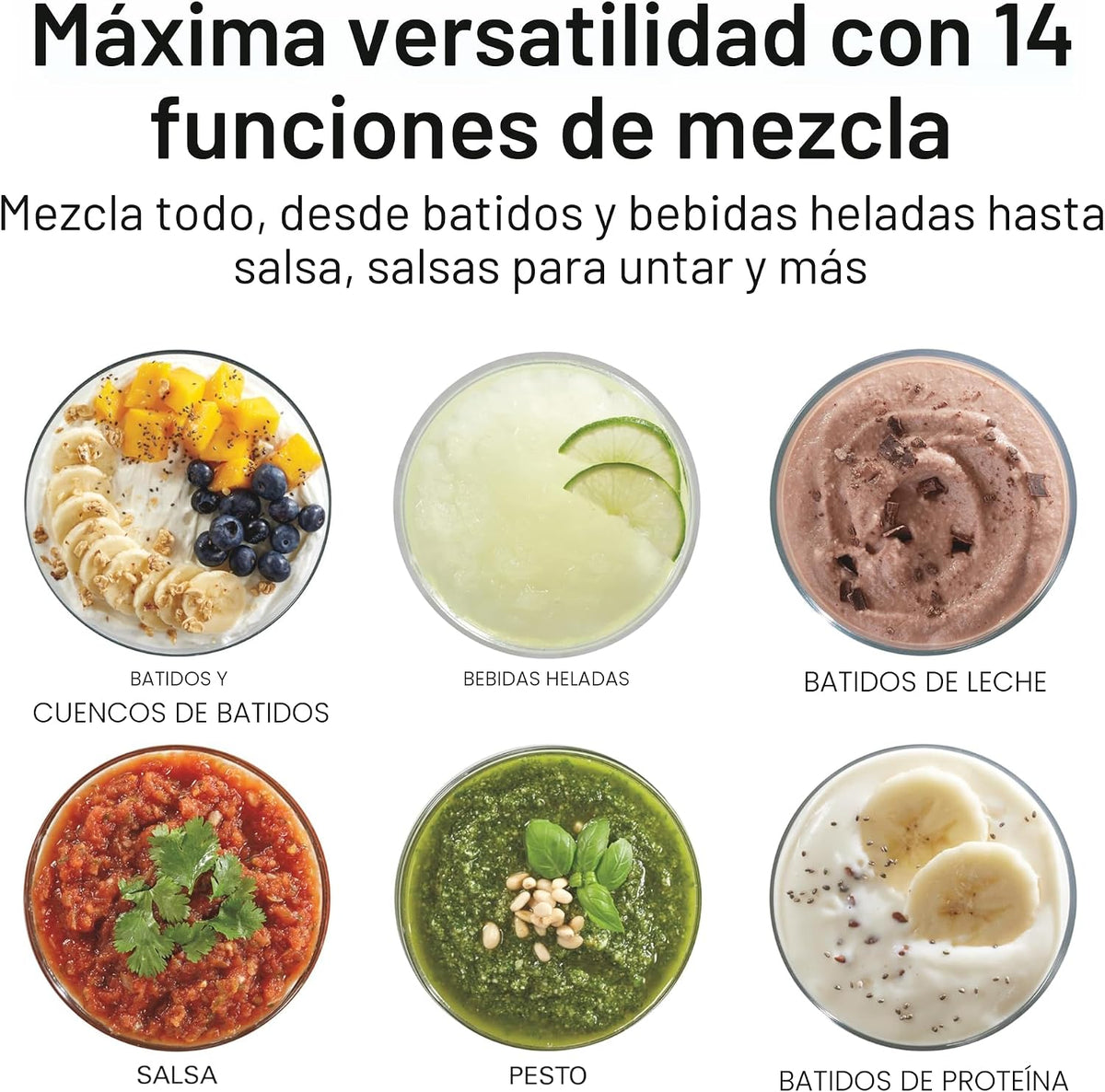 Hamilton Beach Wave licuadora y trituradora multifunción, 40 oz con...