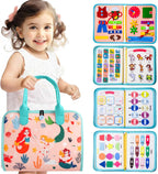 Teefrye Juguetes Montessori de tablero ocupado para niños pequeños...