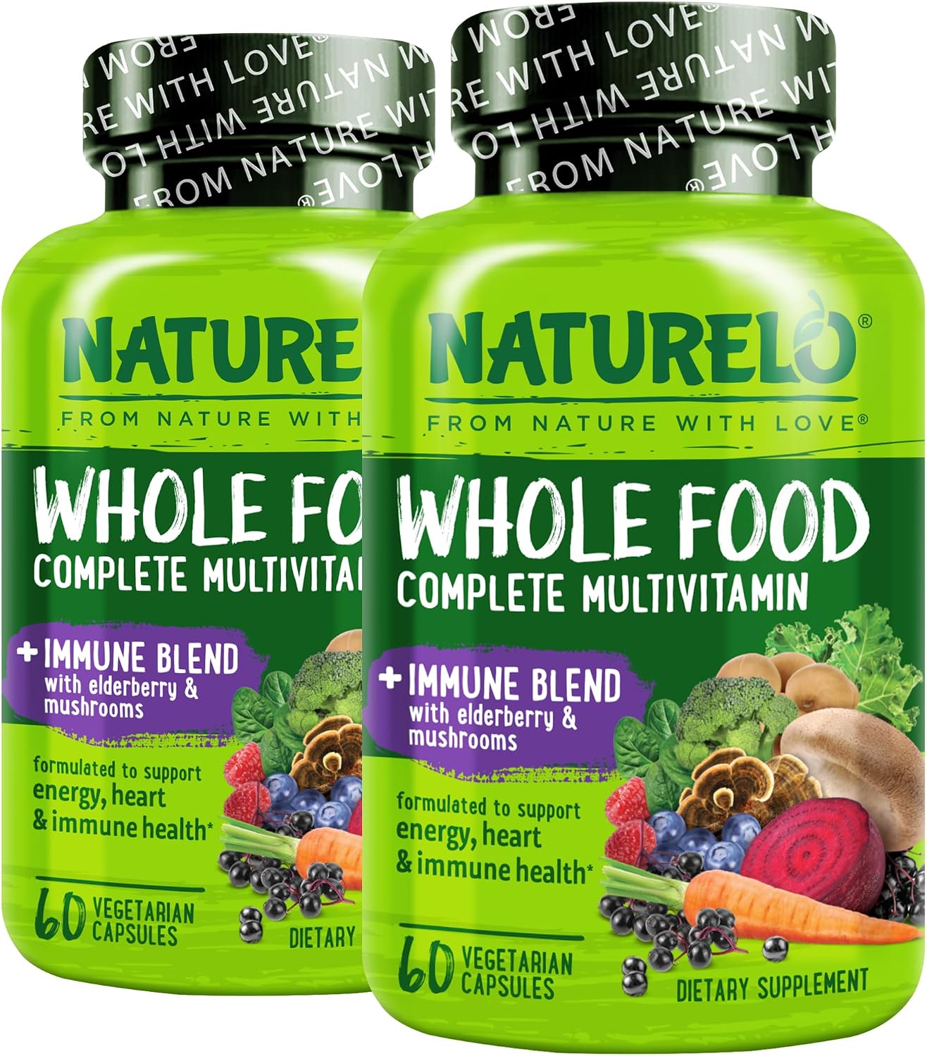 NATURELO Multivitamínico de alimentos integrales + Mezcla inmunológ...