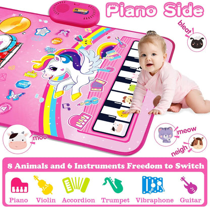 Juguetes para Niñas de 1 Año Regalos: Alfombra Musical para Bebés J...