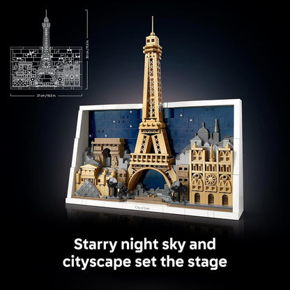 LEGO Architecture París – Juego de construcción de la Ciudad del Amor para adultos - Decoración DIY para oficina o dormitorio para mujeres y hombres, edades 18+ - Estructura ensamblable para colgar o